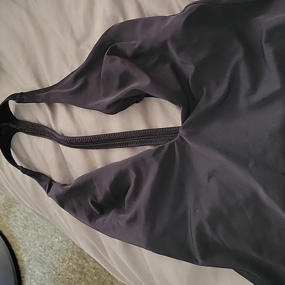 Black one piece swim suit